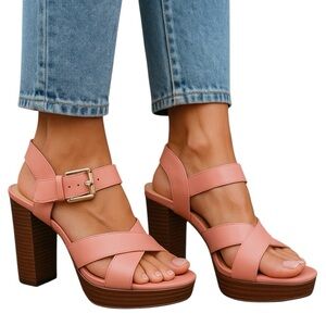 Michael Michael Kors Women's‎ Pretty Pink Ankle Strap Sandals Size 8M